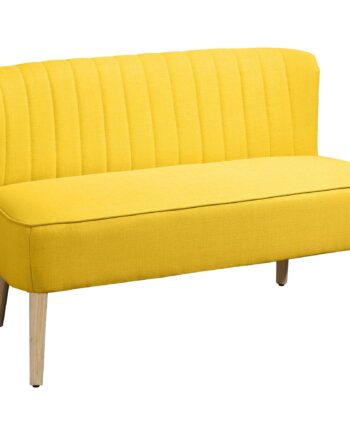 -personers Sofa  Blød Polstring  Letplejeligt Betræk  Op Til 220 Kg  117   56     77 Cm  Gul
