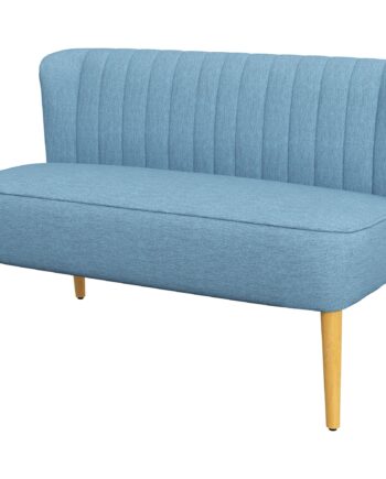 -personers Sofa   Retro-look  Blød Polstring  Letplejeligt Betræk  Op Til 150 Kg  117   56     77 Cm  Blå