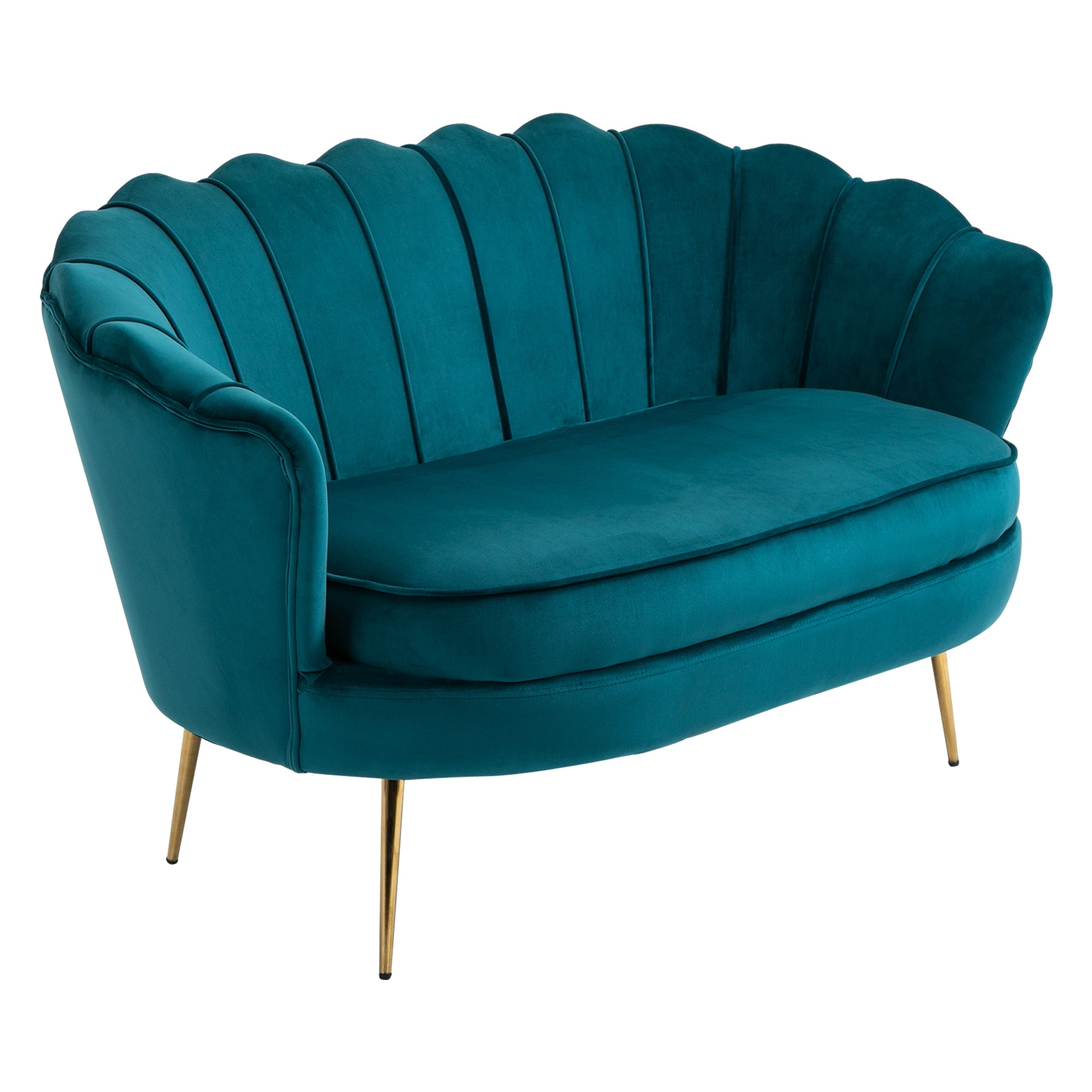 -personers Sofa Polstret Sofa Fløjlslook Dobbeltsofa Lasteevne Op Til 150 Kg 130 77 77 Cm Mørkegrøn