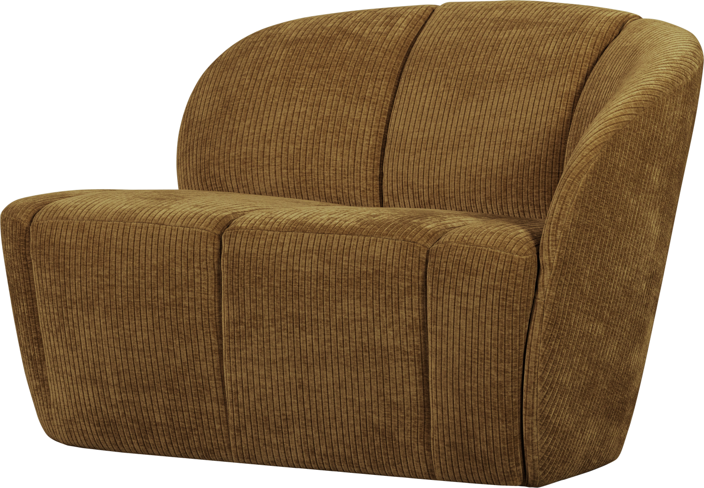 -personers Sofa Woood Mojo Honninggul Ribstof Fløjlsagtig Overflade Kompakt B112 Cm Højre Modul
