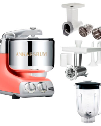 Ankarsrum Assistent Original Akm 6230 Køkkenassistent Med Kødkværn  Rive Skæretilbehør Og Blenderkande  Coral Crush