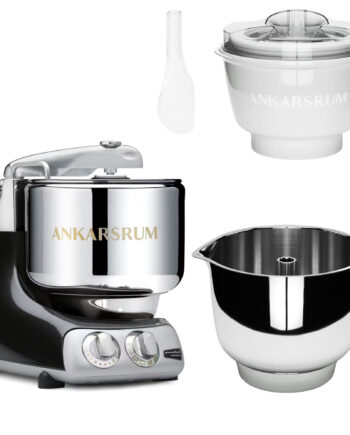 Ankarsrum Assistent Original Akm 6230 Køkkenmaskine Med Istilbehør Og Ekstra Piskeskål  Black Diamond