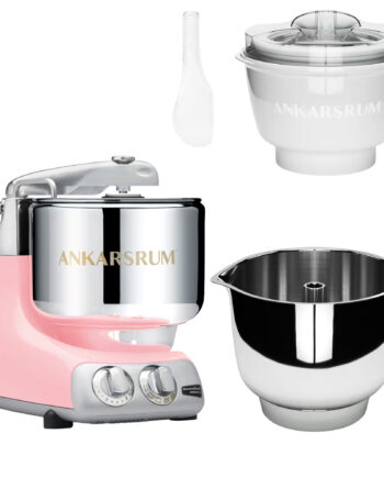 Ankarsrum Assistent Original Akm 6230 Køkkenmaskine Med Istilbehør Og Ekstra Piskeskål  Cloudy Pink