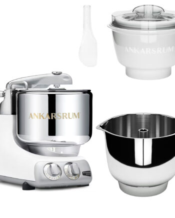 Ankarsrum Assistent Original Akm 6230 Køkkenmaskine Med Istilbehør Og Ekstra Piskeskål  Glossy White