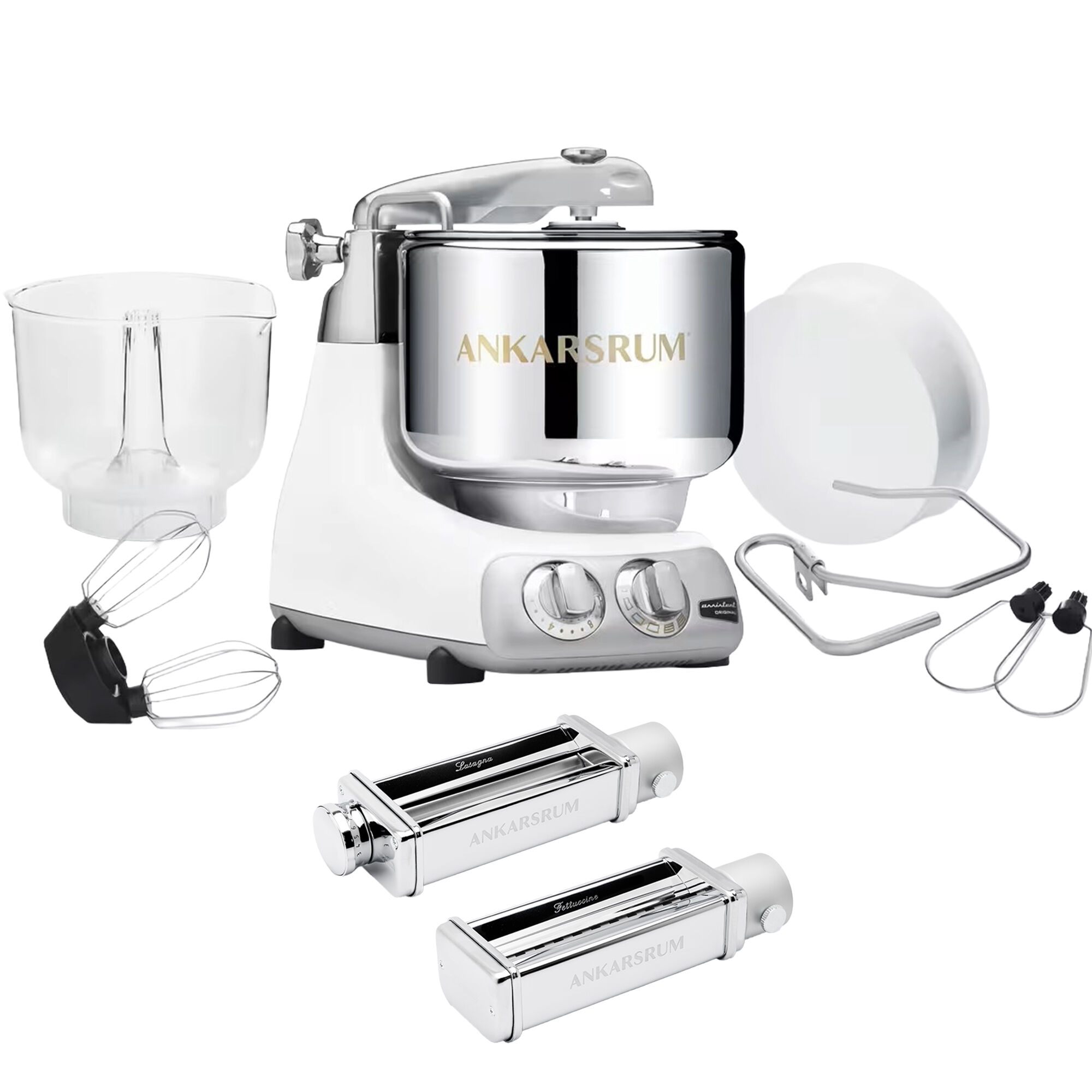 Ankarsrum Assistent Original Akm 6230 Køkkenmaskine Og Pastakit Glossy White