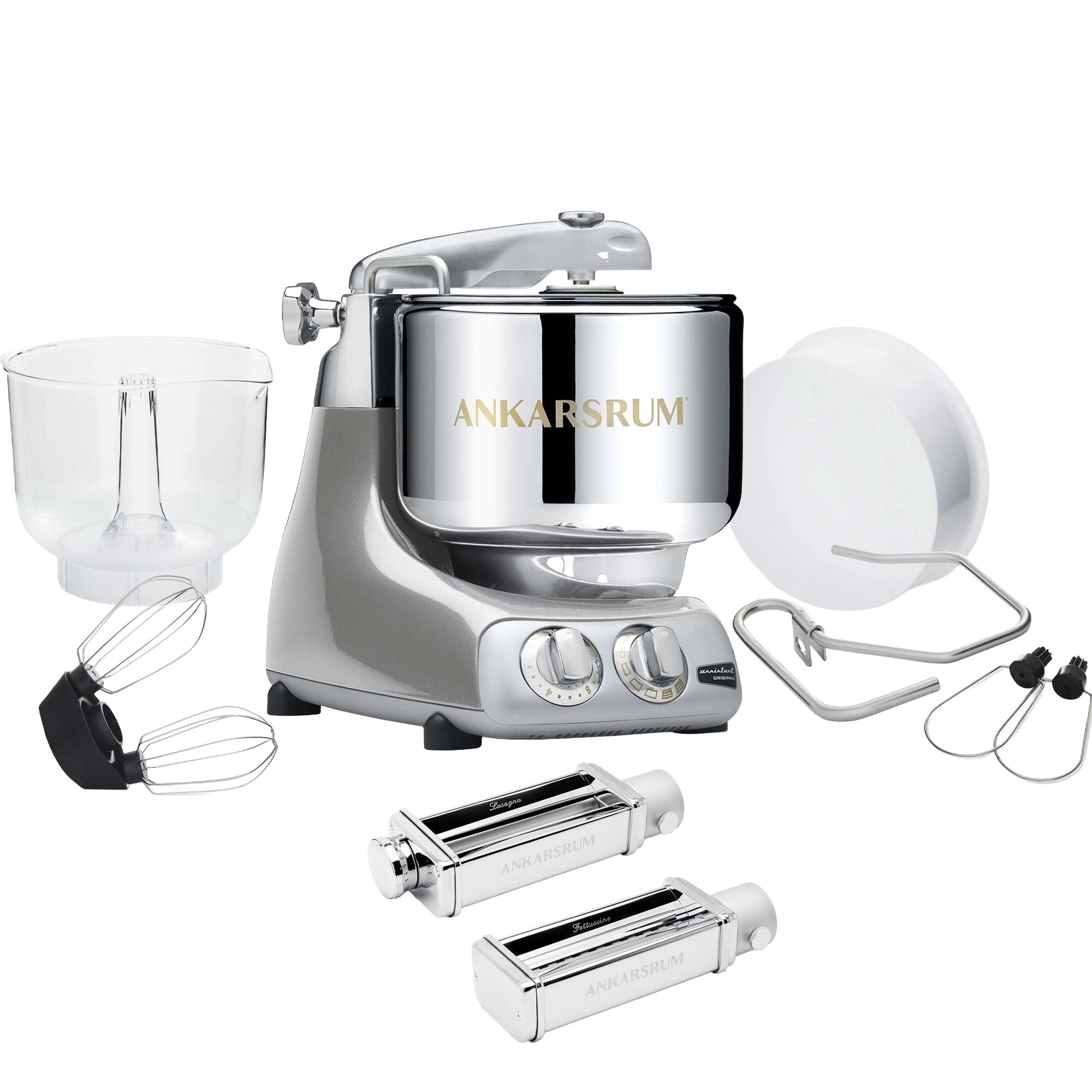 Ankarsrum Assistent Original Akm 6230 Køkkenmaskine Og Pastakit Jubilee Silver