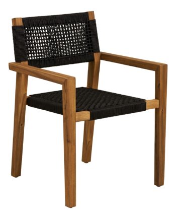 Anzio Spisebordsstol Spisebordsstol  Akacie Polyester  Sort Natur  Sæt Af   Stk
