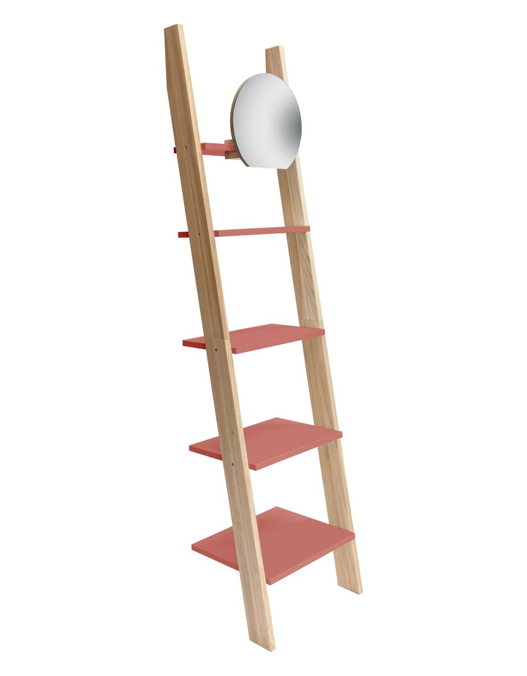 Ashme Stigehylde Med Spejl 45x35x180cm Antik Pink