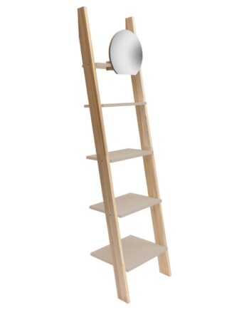 Ashme Stigehylde Med Spejl 45x35x180cm Brun Beige