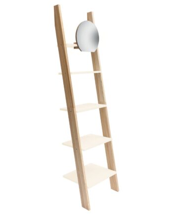 Ashme Stigehylde Med Spejl 45x35x180cm Kridthvid