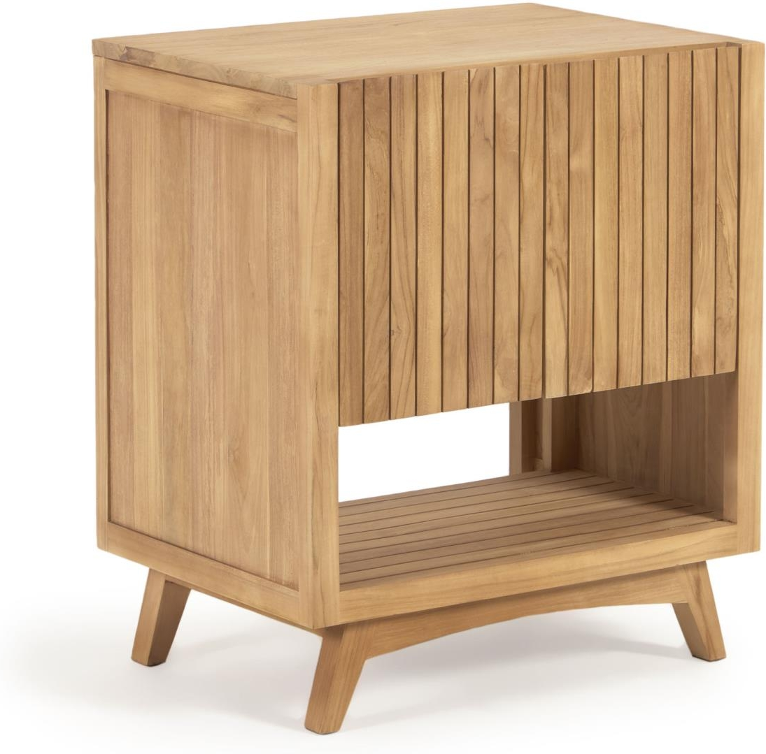 Badeværelsesskab Kave Home Kuveni Rectangular Teak Vandtæt Oliefinish 80x50x70 Cm