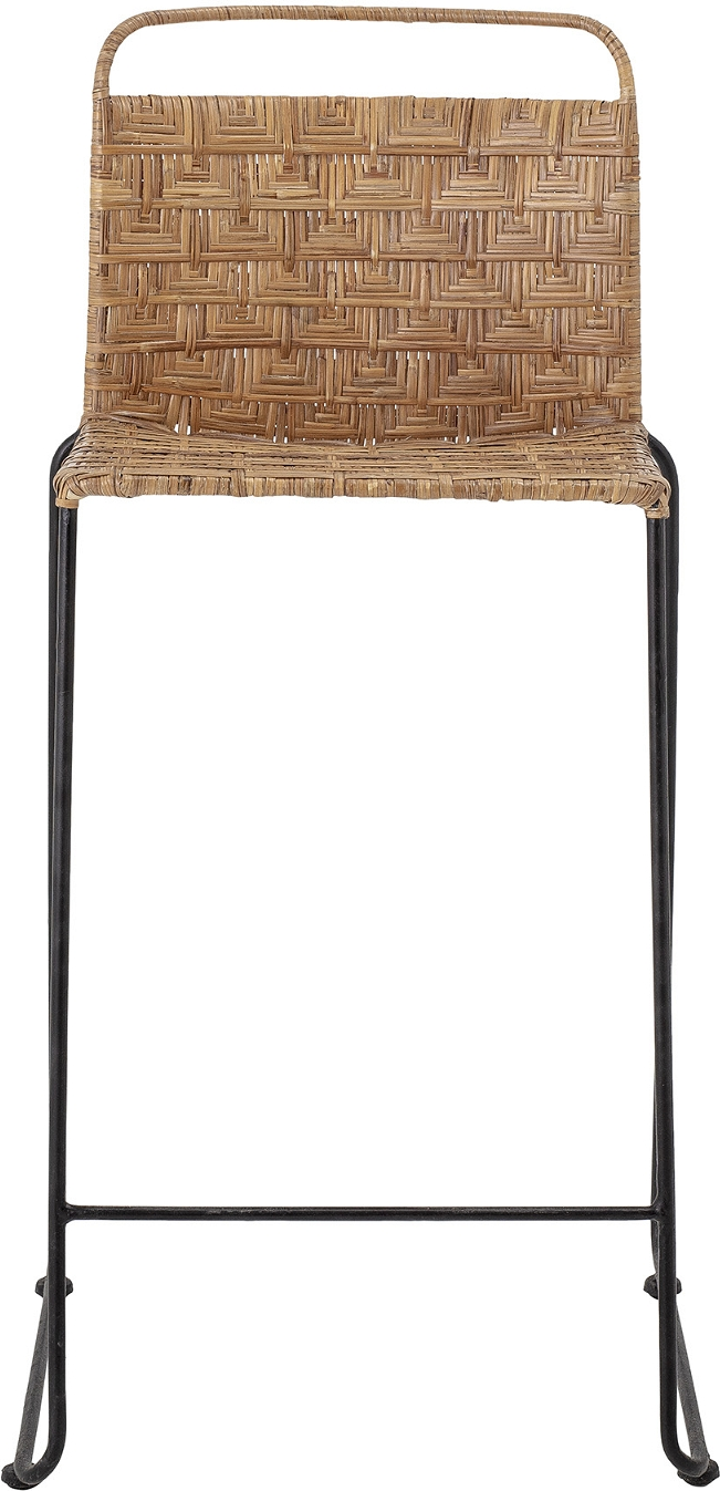 Bar- Og Højbordsstol Bloomingville Gunnel Natur Rattan Sort Stål H98x48 5x50 Cm