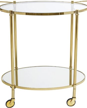 Barbord Anretterbord Trolley Bloomingville Nordic Guldbelagt   Jern Og Glas H81xb46xl86 Cm