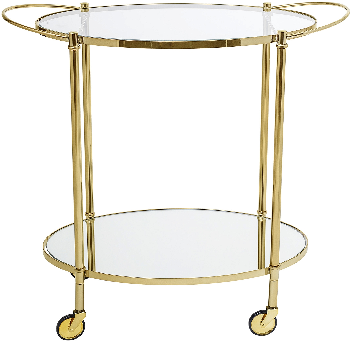 Barbord Anretterbord Trolley Bloomingville Nordic Guldbelagt   Jern Og Glas H81xb46xl86 Cm