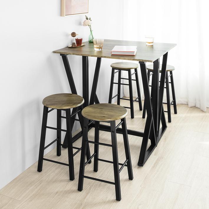 Barbord Med   Skamler  Vintage-look  Brun