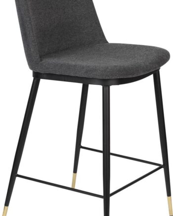 Barstol Studio White Lionel Askegrå Polstret Stof Stålramme H95xb51 5xl46 Cm