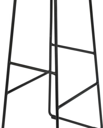 Barstol Studio White Tangle Antracit Teak Stål H80   B40   D30 Cm