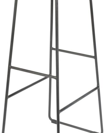 Barstol Studio White Tangle Mørkegrå Teak Og Stål H80   B40   D30 Cm