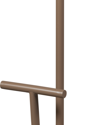 Barstol Woood Collection Kimo Elegant Kobberfarvet Metal Træ H65 ø30 Cm Komfortabel Fodhviler
