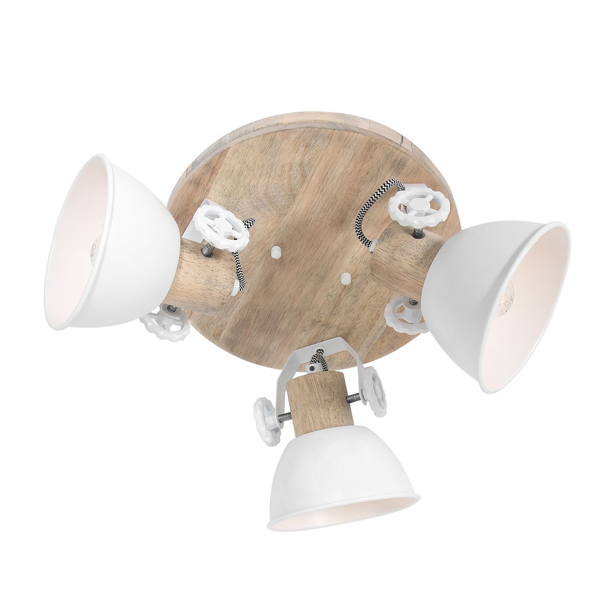 Bates Loft Spot Tre Forskellige Finish Metal Hvid