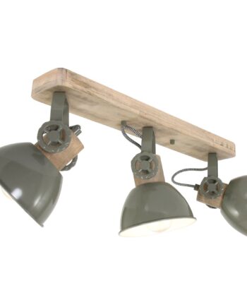 Bates Spotlampe Med Tre Skærme   Fem Forskellige Finish Metal Grøn