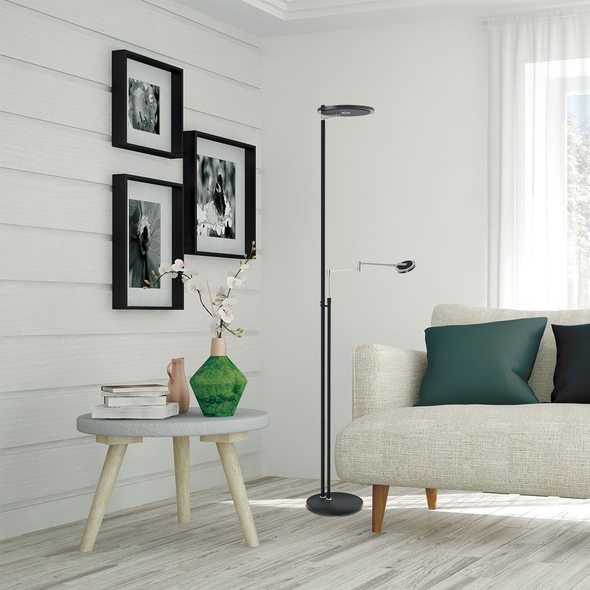 Big-ben Guldlampe Sort Metal Med Lyskilder