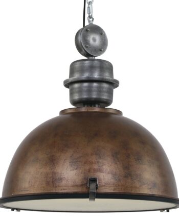 Bikkel Loftlampe   52 Cm  To Forskellige Finish Metal Brun
