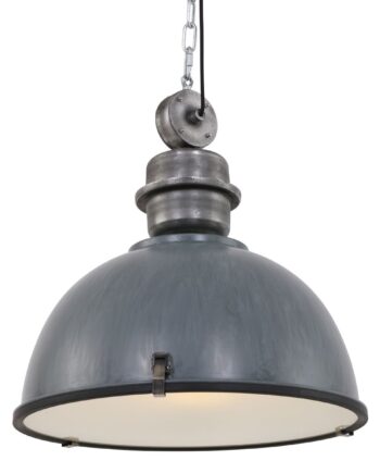 Bikkel Loftlampe   52 Cm  To Forskellige Finish Metal Grå