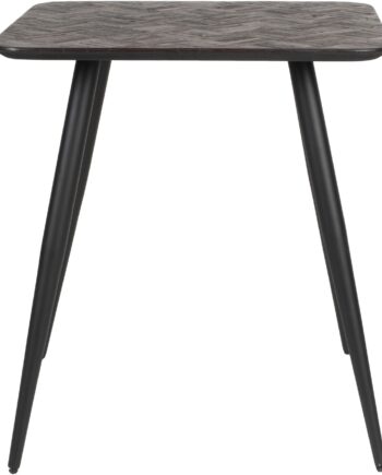 Bistrobord Studio White Webster   Genbrugt Teak Askegrå ø70x76 Cm Med Slanke Jernben Til Udendørs
