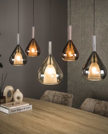 Blast Loftlampe Med Fem Dråbeformede Glaskupler