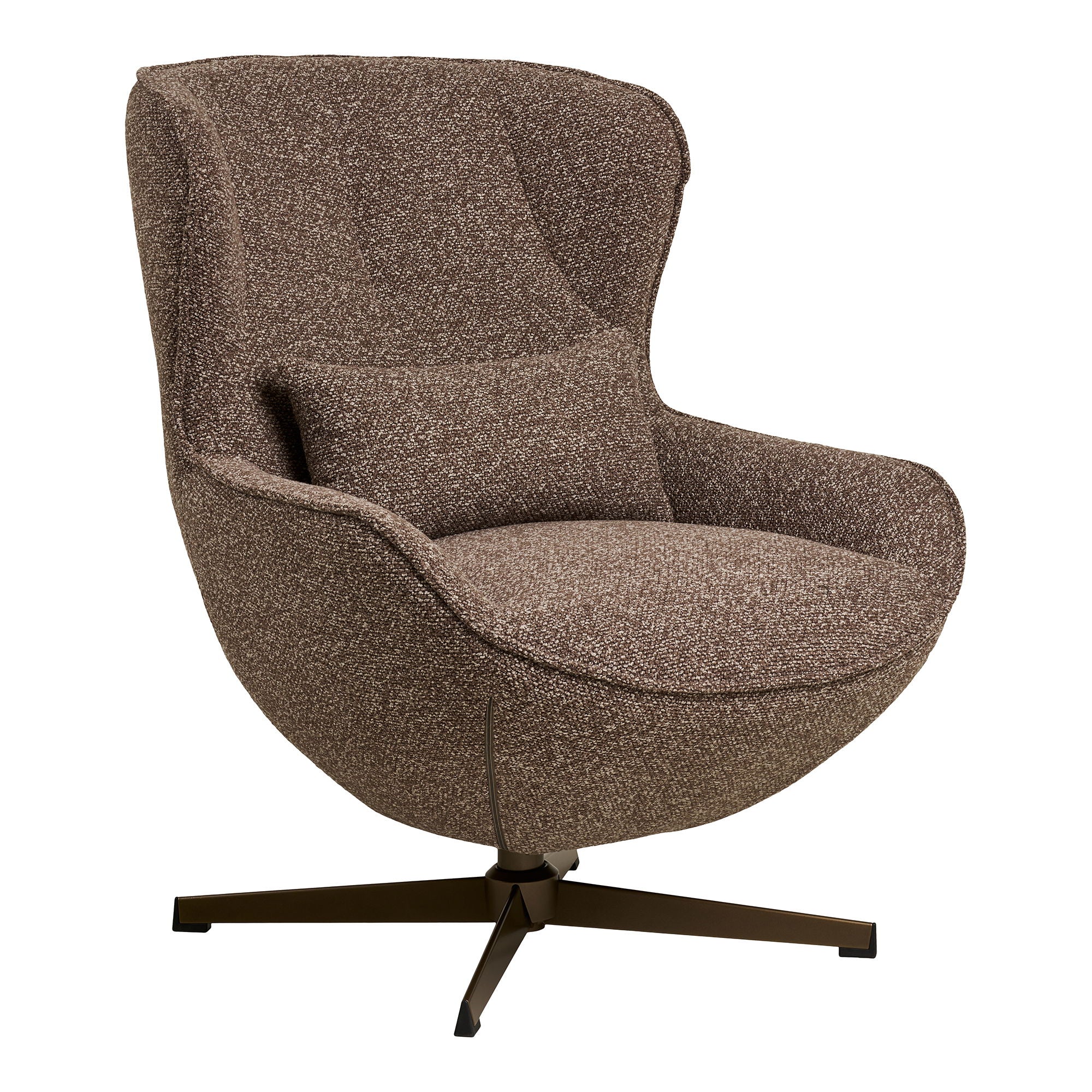 Blenheim Loungestol Med Drejefod Loungestol Med Drejefod  Brun  Bronzefarvet Ben Hn1305