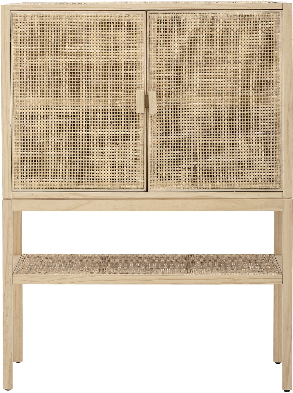 Bloomingville Mariana Opbevaringsskab Med Låger Natur   Fyrretræ Med Rotting H120xl90xd40 Cm