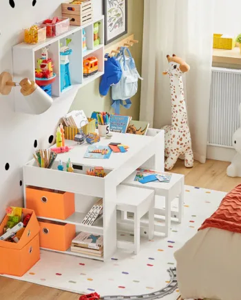 Børnebord Med     Taburetter  Skandinavisk Design  Hvid