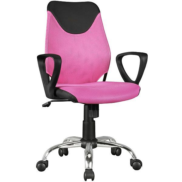 Børneskrivebord Sort Pink Til Børn Fra   år Med Ryglæn Børnedrejestol Børnestol Ergonomisk   Højdejusterbar Stol