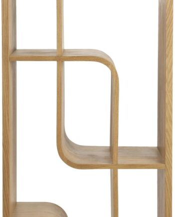 Bogreol Zuiver Seven   Egetræsfiner Mørk Sand H160x60x35 Cm