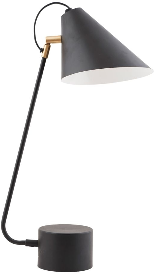 Bordlampe House Doctor Club Sort   Vipbar Lampe   Jern Messing ø20 Cm H54 Cm       Ledning