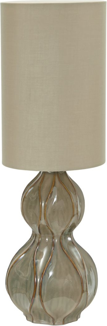 Bordlampe House Doctor Woma  Keramisk Fod   Hørskærm  Sand  ø22   H69 Cm