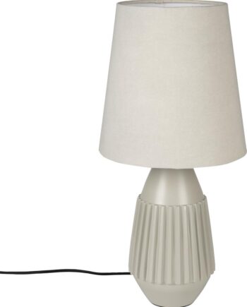Bordlampe Studio White Aysa Lysgrå Aluminium Med E27 Fatning ø25   H52 Cm