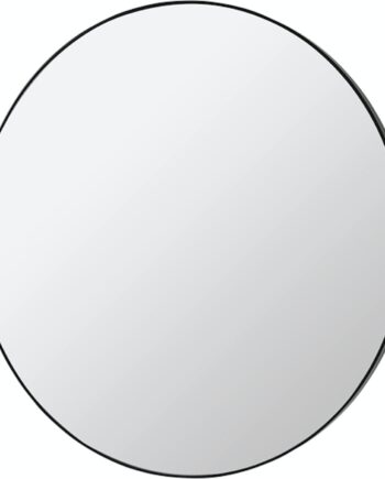 Broste Copenhagen Complete Rundt Vægspejl   Sort Træ Og Glas ø110 Cm