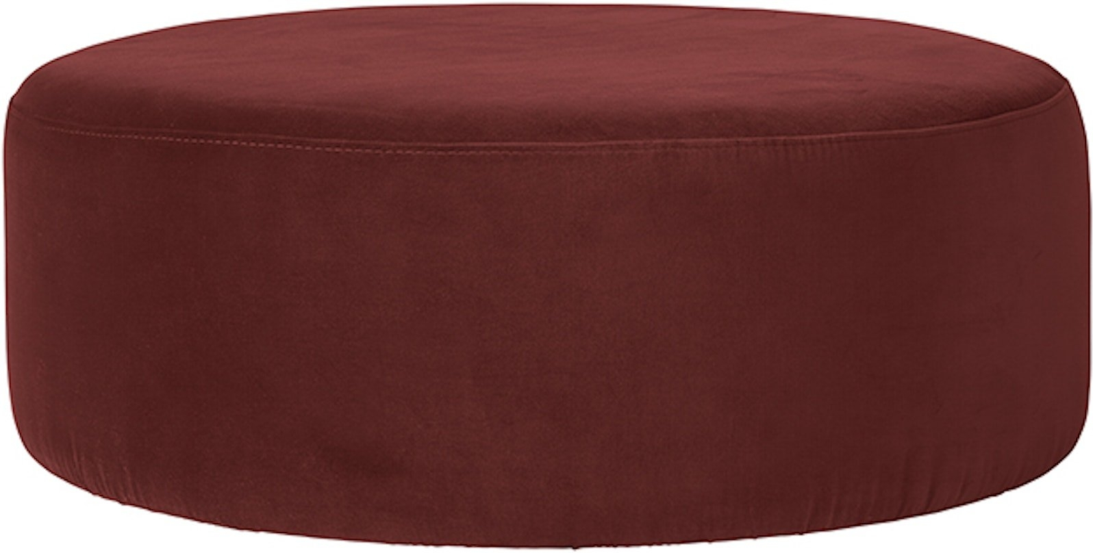 Broste Copenhagen Wind Puf   Fodskammel Rød ø82ã H30 Cm 100  Polyester