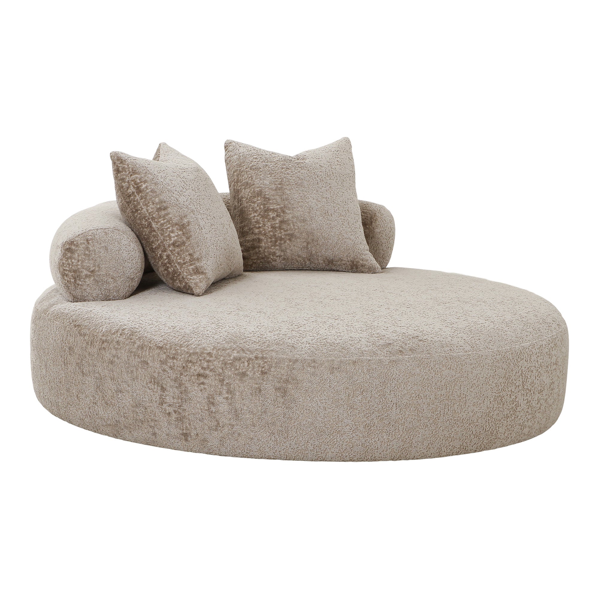 Cairo Daybed Daybed Med   Puder   Chenille  Rund  Natur Hn1251