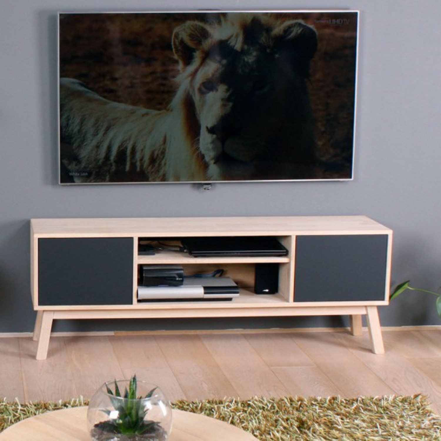Cannes Tv-bord Massiv Eg Ubehandlet