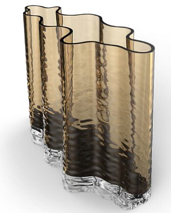 Cooee Design Gry Wide Vase  24 Cm  Cognac