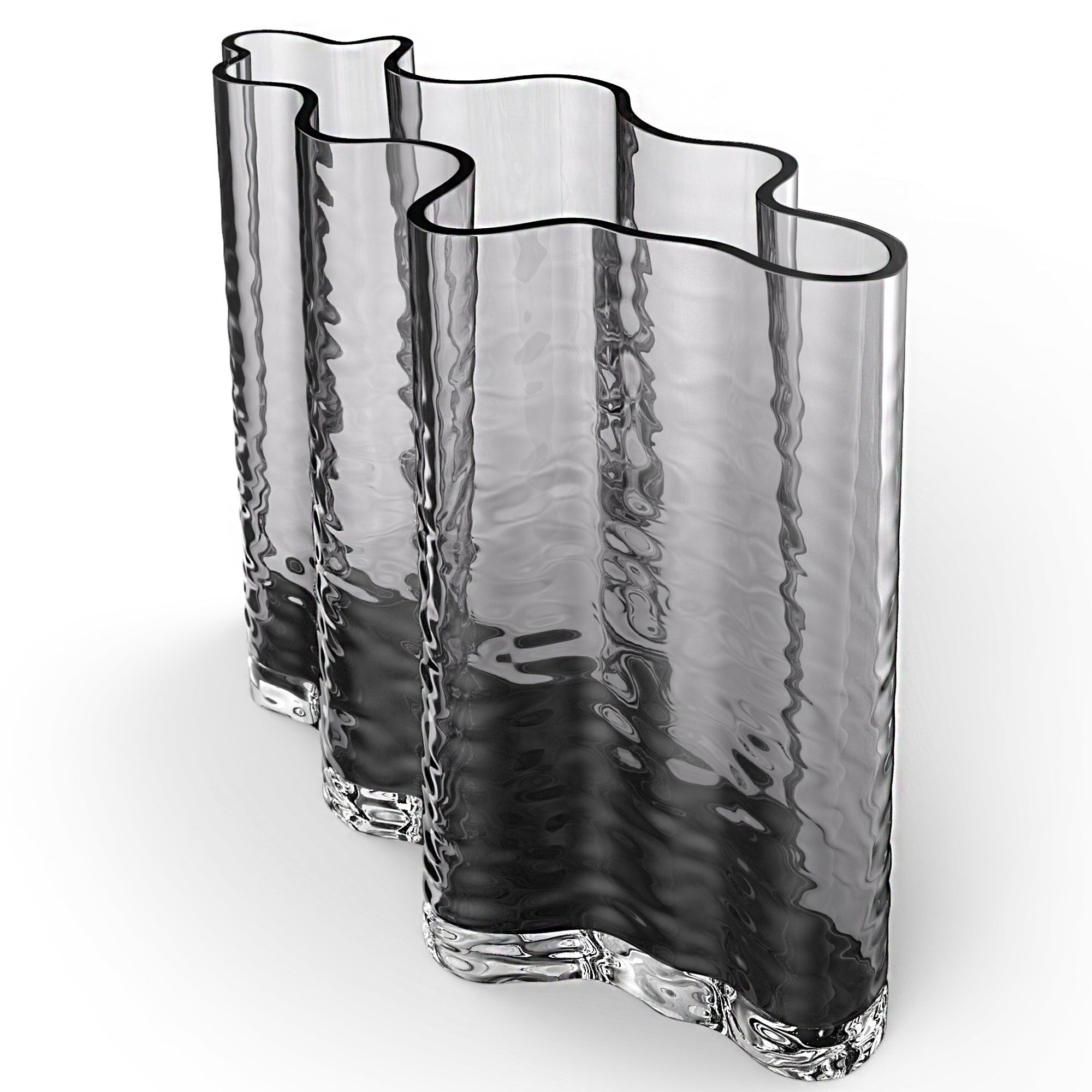 Cooee Design Gry Wide Vase 24 Cm Smoke