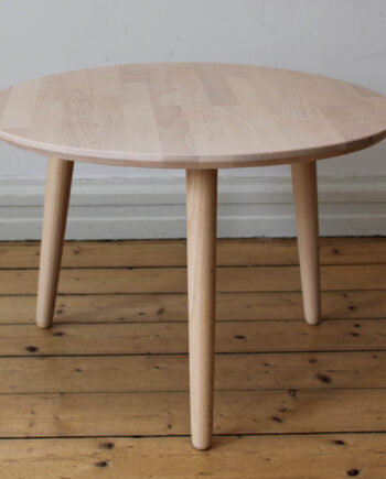 Ct 10 Sofabord   Massiv Eg Og Diameter 50 Cm Højde 40 Cm Lakeret
