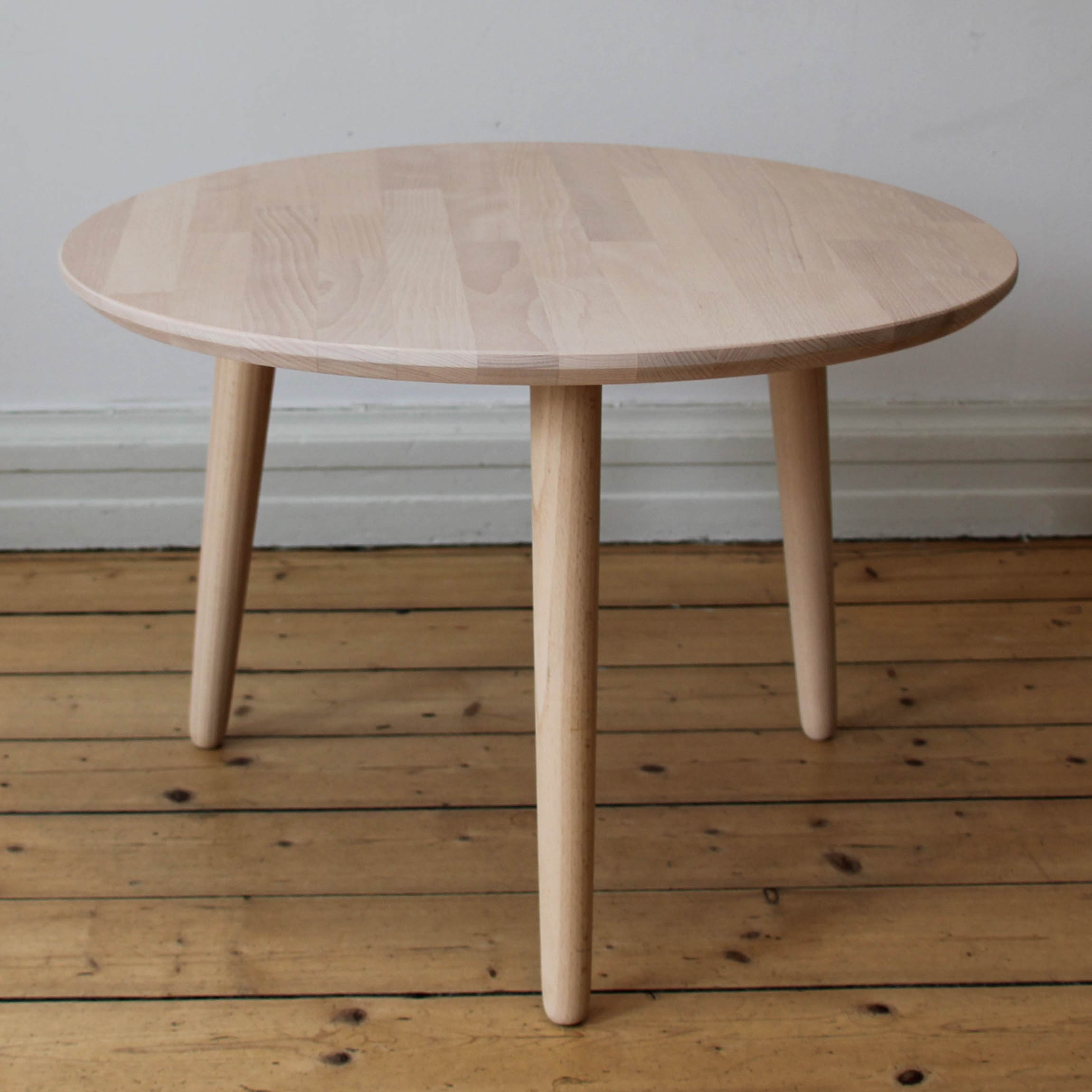 Ct 10 Sofabord Massiv Eg Og Diameter 50 Cm Højde 40 Cm Ubehandlet
