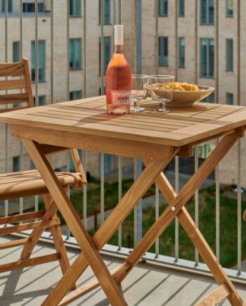 Dales Spisebord   Teaktræ  Foldbar  70   70 Cm
