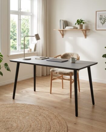 Dash Skrivebord  Lysegrå Højtrykslaminat  Fire Størrelser 100   60 Cm Lysegrå Laminat