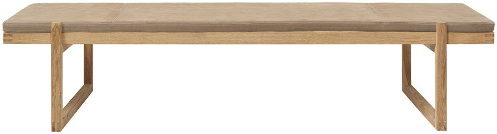 Daybed Kristina Dam Minimal Naturfarvet Læder Og Egetræ L200 B70 H44 Cm