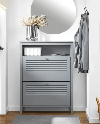 Dekorativ Skoskab  Pladsbesparende  80x25x108 Cm  Grå
